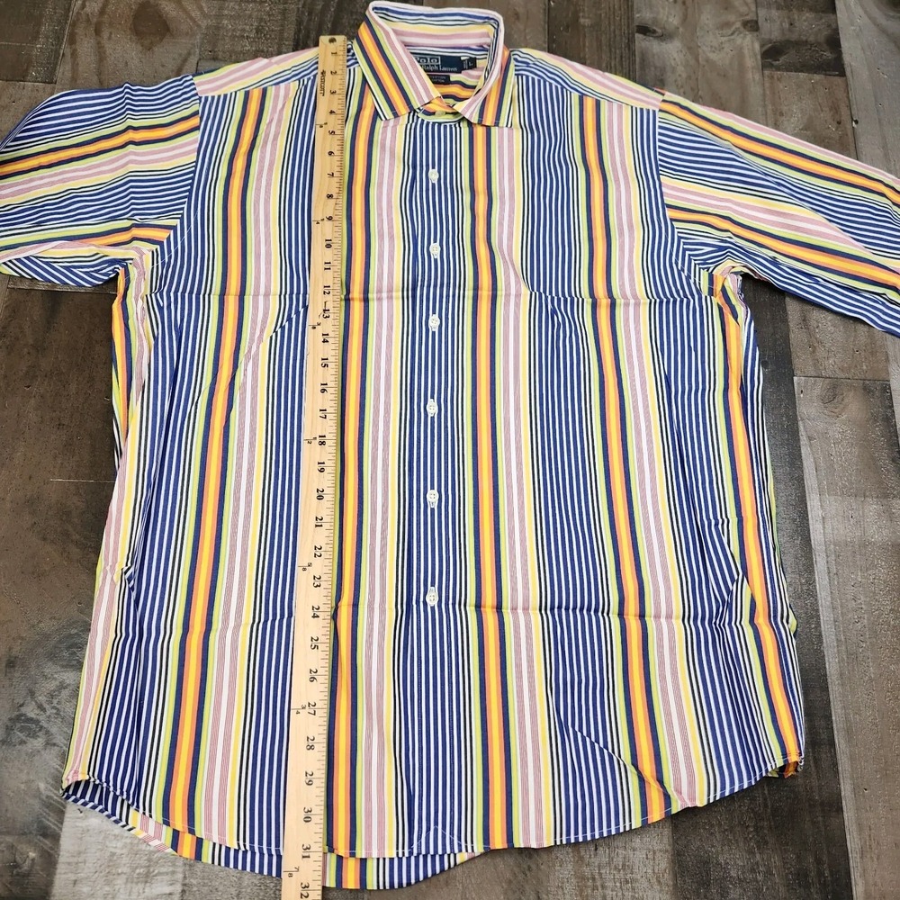 Polo Ralph Lauren Westerton Button Down Shirt Mens size L Large Stripes Retro